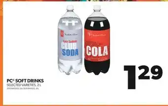 Real Canadian Superstore Pc soft drinks, 2 l offer