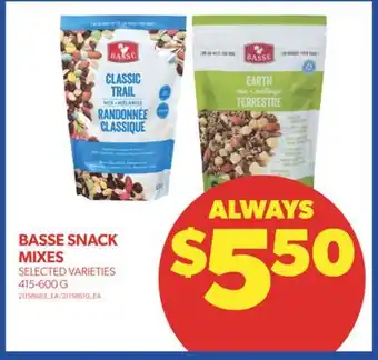 Real Canadian Superstore Bassé snack mixes, 415-600 g offer