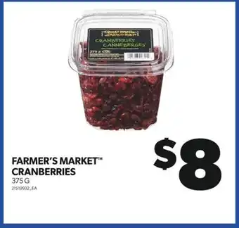 Real Canadian Superstore Farmer's market cranberries, 375 g offer