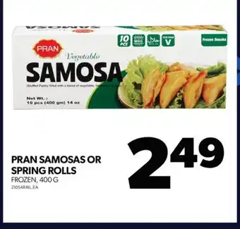 Real Canadian Superstore Pran samosas or spring rolls, 400 g offer