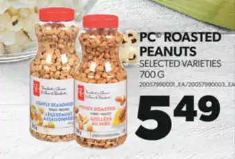 Real Canadian Superstore Pc roasted peanuts, 700 g offer