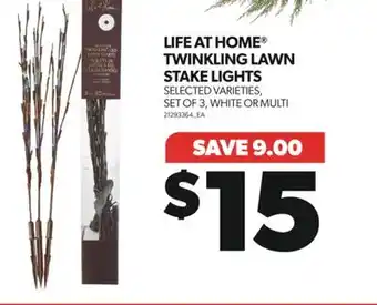 Real Canadian Superstore Life at home twinkling lawn stake lights, set of 3 offer