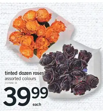 Fortinos Tinted dozen roses offer