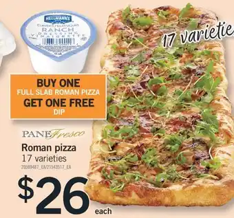 Fortinos Roman pizza offer