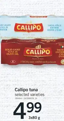 Fortinos Callipo tuna offer