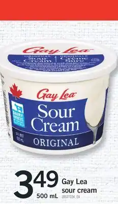 Fortinos Gay lea sour cream, 500 ml offer