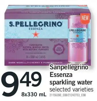 Fortinos Sanpellegrino essenza sparkling water offer