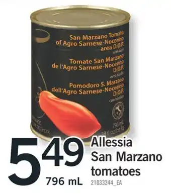 Fortinos Allessia san marzano tomatoes, 796 ml offer