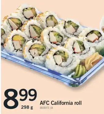 Fortinos Afc california roll 298 g offer