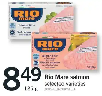 Fortinos Rio mare salmon, 125 g offer