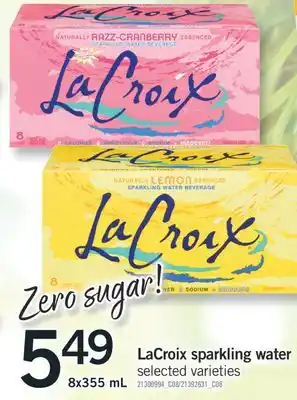 Fortinos Lacroix sparkling water offer