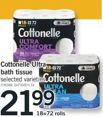 Fortinos Cottonelle ultra bath tissue offer