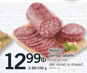 Fortinos Mastro genoa salami 2.86/100 g offer