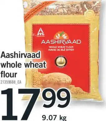 Fortinos Aashirvaad whole wheat flour offer