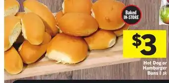Foodland Hot dog or hamburger buns 8 pk offer