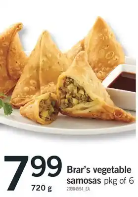 Fortinos Brar's vegetable samosas, 720 g offer