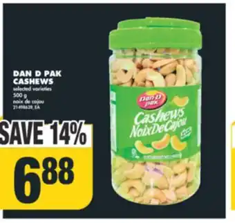 No Frills Dan d pak cashews, 500 g offer