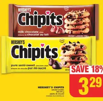 No Frills Hershey's chipits, 180-270 g offer