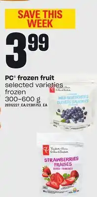 Independent Grocer Pc frozen fruit, 300-600 g offer