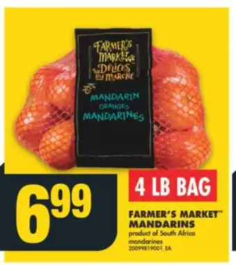 No Frills Farmer's market mandarins, 4 lb bag offer