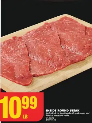 No Frills Inside round steak offer