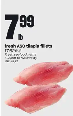 Independent Grocer Fresh asc tilapia fillets offer