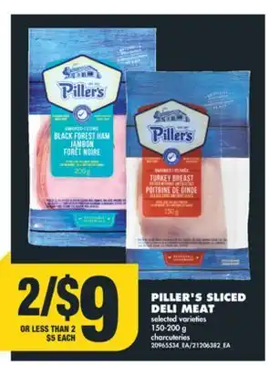No Frills Piller's sliced deli meat, 150-200 g offer