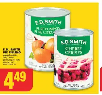 No Frills E.d. smith pie filling, 540/796 ml offer