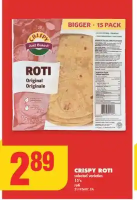 No Frills Crispy roti, 15's offer