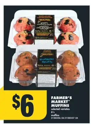 No Frills Farmer's market muffins, 6's offer