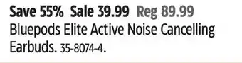 Canadian Tire Bluepods elite active noise cancelling earbuds offer