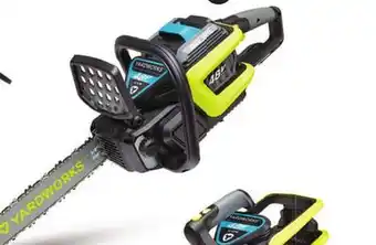 Canadian Tire Yardworks 48v chainsaw. 14 with 4ah battery & charger offer