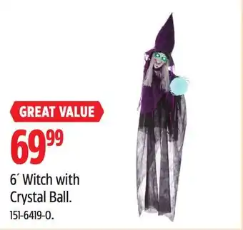 Canadian Tire 6´ witch with crystal ball offer