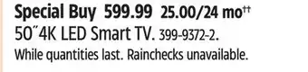 Canadian Tire Lg 50 4k led smart tv offer
