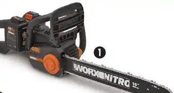 Canadian Tire Worx 40v nitro chainsaw, 16 (kitted) offer