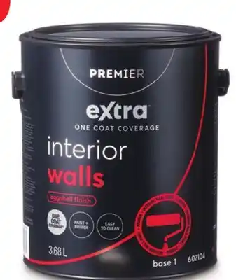 Canadian Tire Premier paint extra interior paint + primer offer