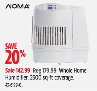 Canadian Tire Noma whole home humidifier offer