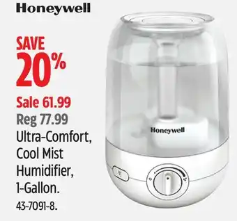 Canadian Tire Honeywell ultra-comfort, cool mist humidifier, 1-gallon offer
