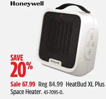 Canadian Tire Honeywell heatbud xl plus space heater offer