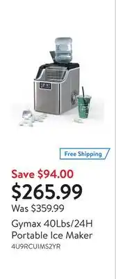 Walmart Gymax 40lbs/24h portable ice maker offer
