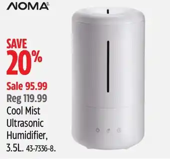 Canadian Tire Noma cool mist ultrasonic humidifier, 3.5l offer