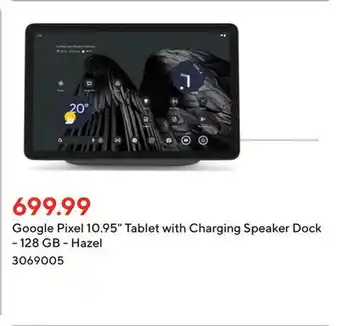 Staples Google pixel 10.95 tablet with charging speaker dock - 128 gb - hazel offer