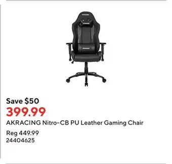 Staples Akracing nitro-cb pu leather gaming chair offer
