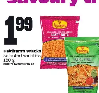 Loblaws Haldiram's snacks, 150 g offer