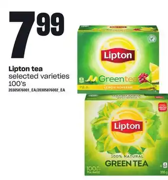 Loblaws Lipton tea, 100's offer
