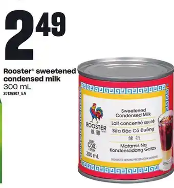 Loblaws Rooster sweetened condensed milk, 300 ml offer