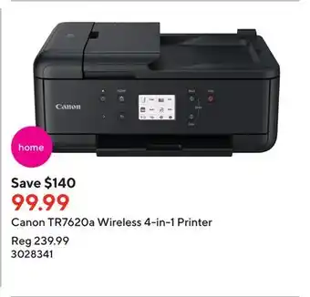 Staples Canon tr7620a wireless 4-in-1 printer offer