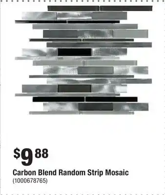 Home Depot Carbon blend random strip mosaic offer