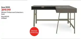 Staples Whalen timbercrest collection l desk offer