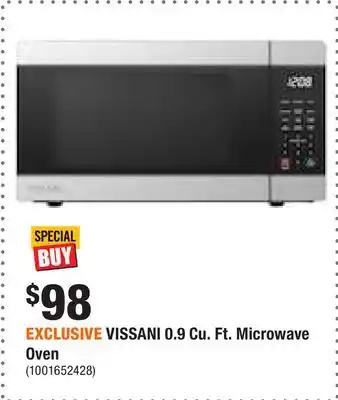 Home Depot Exclusive vissani 0.9 cu. ft. microwave oven offer